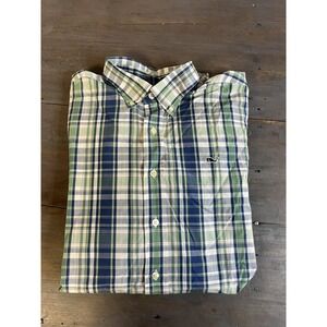 Mens Vineyard Vines Button Up Whale Shirt Size Medium Plaid